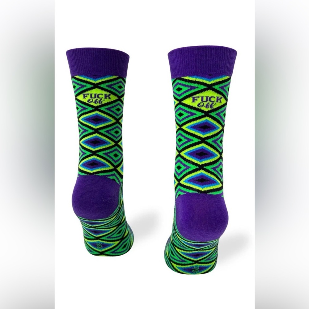 •F*ck Off• Funny Colorful Women’s Novelty Crew Socks